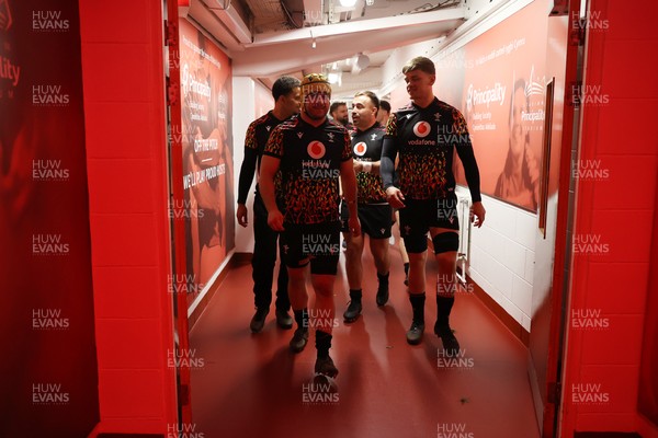 130326 - Wales Rugby Captains Run ahead of their last Six Nations game against Italy - Harri Deaves and Alex Mann