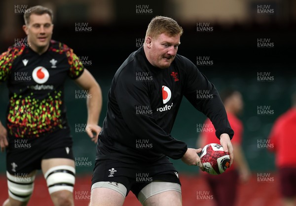 130326 - Wales Rugby Captains Run ahead of their last Six Nations game against Italy - Rhys Carre during training