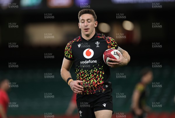 130326 - Wales Rugby Captains Run ahead of their last Six Nations game against Italy - Josh Adams during training