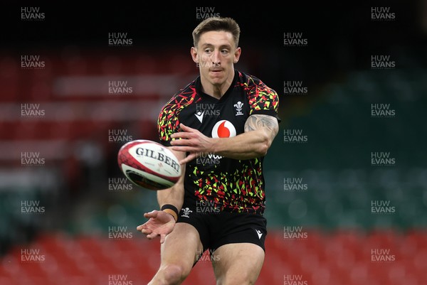 130326 - Wales Rugby Captains Run ahead of their last Six Nations game against Italy - Josh Adams during training