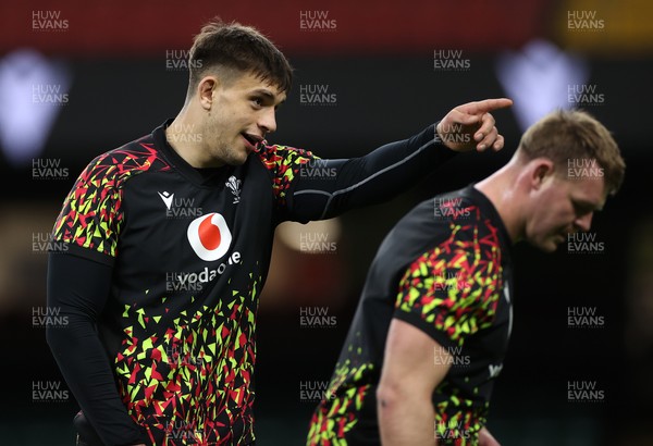 130326 - Wales Rugby Captains Run ahead of their last Six Nations game against Italy - Dafydd Jenkins during training
