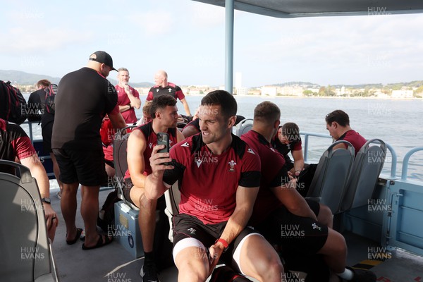131023 - Wales Rugby Captains Run - The team take the The Toulon M�tropole Bateau-Bus, the fastest form of public transport to training - George North