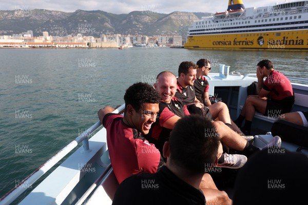 131023 - Wales Rugby Captains Run - The team take the The Toulon M�tropole Bateau-Bus, the fastest form of public transport to training - Rio Dyer