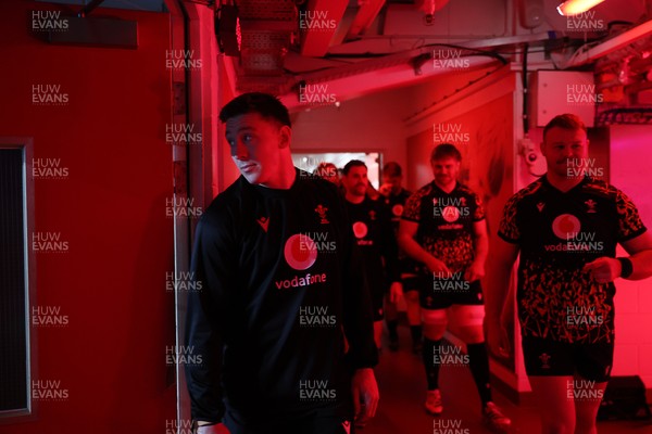 140226 - Wales Rugby Captains Run ahead of their Six Nations game against France tomorrow - Josh Adams during training