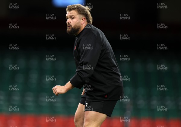 140226 - Wales Rugby Captains Run ahead of their Six Nations game against France tomorrow - Tomas Francis during training