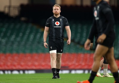 140325 - Wales Rugby Captains Run the day before their final Six Nations game against England - Tommy Reffell during training