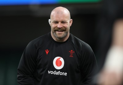 140325 - Wales Rugby Captains Run the day before their final Six Nations game against England - WillGriff John during training