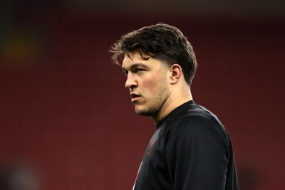 140325 - Wales Rugby Captains Run the day before their final Six Nations game against England - Teddy Williams during training