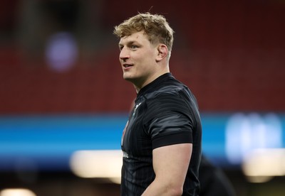 140325 - Wales Rugby Captains Run the day before their final Six Nations game against England - Jac Morgan during training