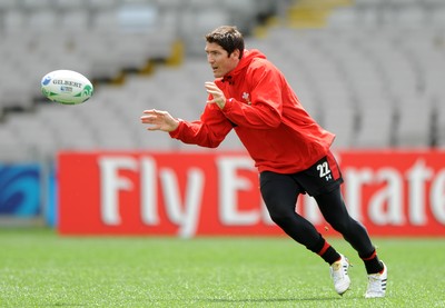 14.10.11 - Wales Rugby Captains Run - James Hook during training. 