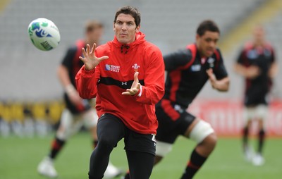 14.10.11 - Wales Rugby Captains Run - James Hook during training. 