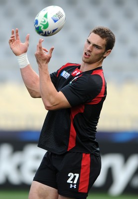 14.10.11 - Wales Rugby Captains Run - George North during training. 