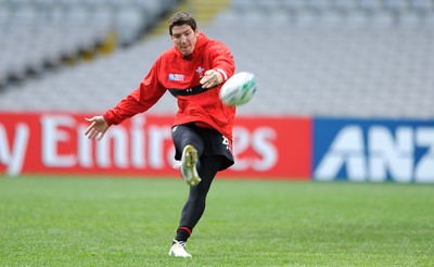 14.10.11 - Wales Rugby Captains Run - James Hook during training. 
