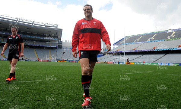 14.10.11 - Wales Rugby Captains Run - Jamie Roberts during training at Eden Park, Auckland. 