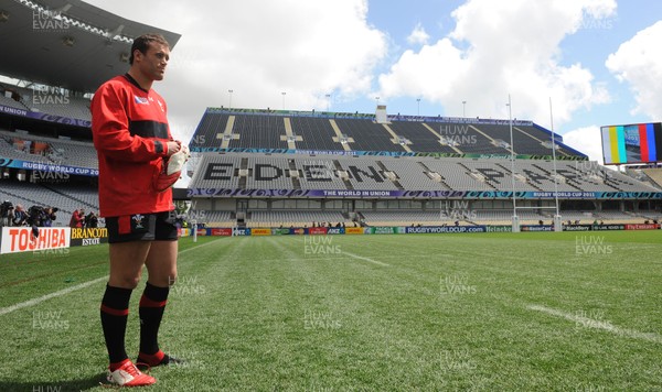 14.10.11 - Wales Rugby Captains Run - Jamie Roberts during training at Eden Park, Auckland. 