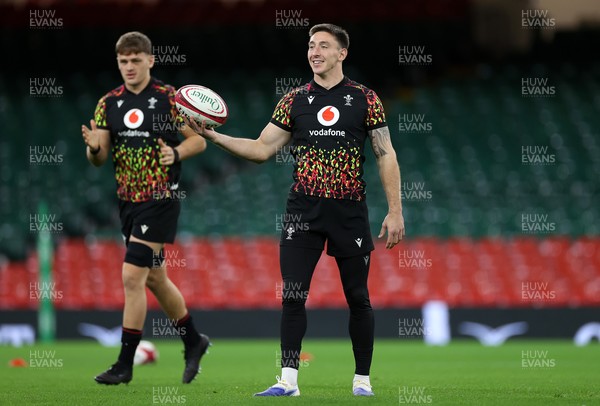 141125 - Wales Rugby Captains Run ahead of their game against Japan - Josh Adams during training