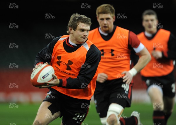 150313 - Wales Rugby Captains Run -Dan Biggar during training