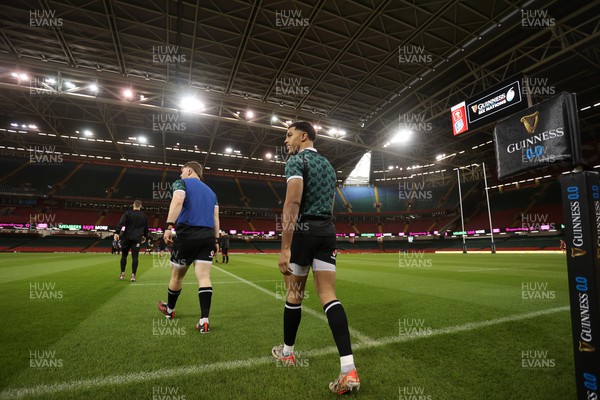 150324 - Wales Rugby Captains Run ahead of their final 6 Nations game against Italy - Rio Dyer during training