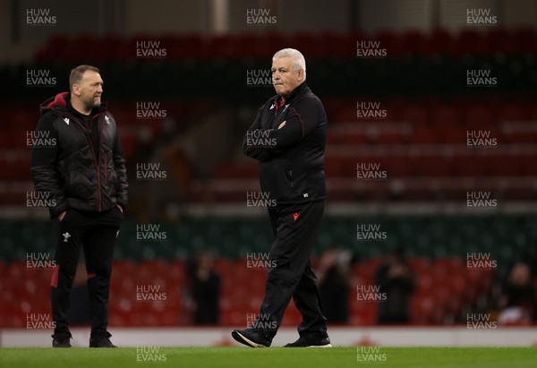 150324 - Wales Rugby Captains Run ahead of their final 6 Nations game against Italy - Warren Gatland, Head Coach during training