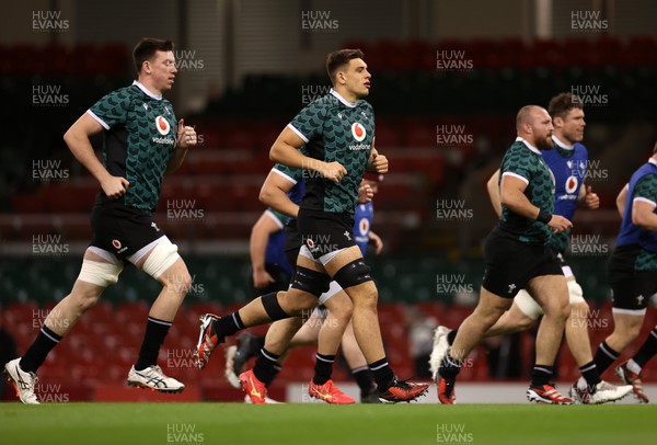 150324 - Wales Rugby Captains Run ahead of their final 6 Nations game against Italy - Dafydd Jenkins during training