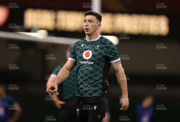 150324 - Wales Rugby Captains Run ahead of their final 6 Nations game against Italy - Josh Adams during training