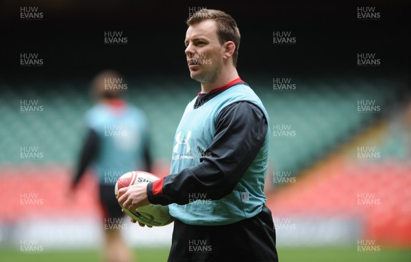 160312 - Wales Rugby Captains Run -Matthew Rees during training