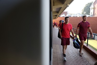 170726 - Wales Rugby Captains Run in Durban ahead of their Nations Championship game against South Africa tomorrow - James Botham and Mason Grady