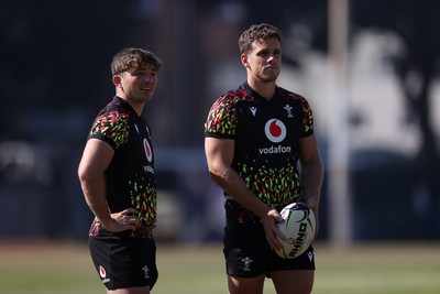170726 - Wales Rugby Captains Run in Durban ahead of their Nations Championship game against South Africa tomorrow - Dan Edwards and Kieran Hardy during training
