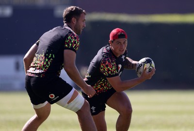 170726 - Wales Rugby Captains Run in Durban ahead of their Nations Championship game against South Africa tomorrow - Louis Rees-Zammit during training