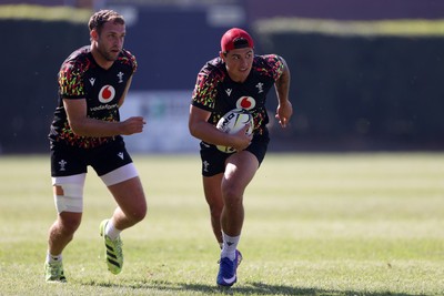 170726 - Wales Rugby Captains Run in Durban ahead of their Nations Championship game against South Africa tomorrow - Louis Rees-Zammit during training