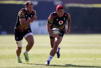 170726 - Wales Rugby Captains Run in Durban ahead of their Nations Championship game against South Africa tomorrow - Louis Rees-Zammit during training