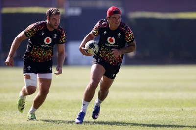 170726 - Wales Rugby Captains Run in Durban ahead of their Nations Championship game against South Africa tomorrow - Louis Rees-Zammit during training