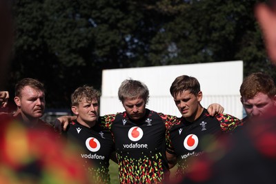 170726 - Wales Rugby Captains Run in Durban ahead of their Nations Championship game against South Africa tomorrow - Jac Morgan, Aaron Wainwright and Alex Mann during training