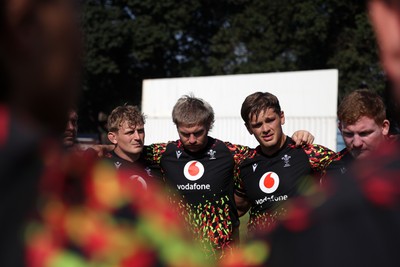 170726 - Wales Rugby Captains Run in Durban ahead of their Nations Championship game against South Africa tomorrow - Jac Morgan, Aaron Wainwright and Alex Mann during training