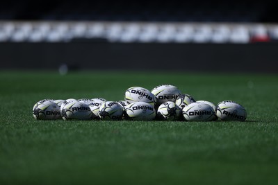 170726 - Wales Rugby Captains Run in Durban ahead of their Nations Championship game against South Africa tomorrow - Balls