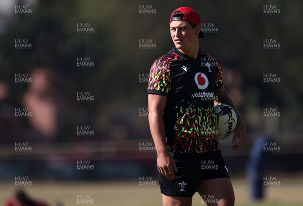 170726 - Wales Rugby Captains Run in Durban ahead of their Nations Championship game against South Africa tomorrow - Louis Rees-Zammit during training