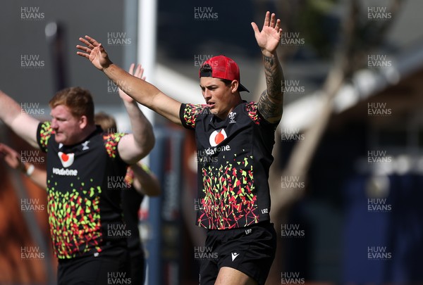 170726 - Wales Rugby Captains Run in Durban ahead of their Nations Championship game against South Africa tomorrow - Louis Rees-Zammit during training