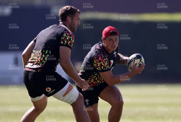 170726 - Wales Rugby Captains Run in Durban ahead of their Nations Championship game against South Africa tomorrow - Louis Rees-Zammit during training