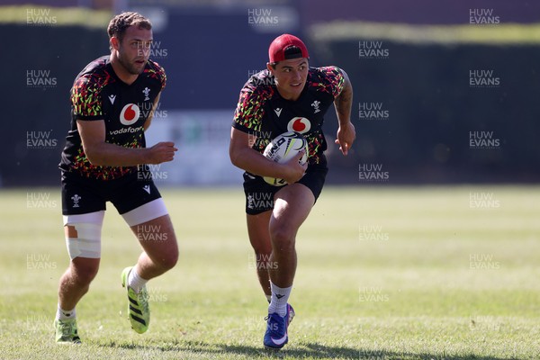170726 - Wales Rugby Captains Run in Durban ahead of their Nations Championship game against South Africa tomorrow - Louis Rees-Zammit during training