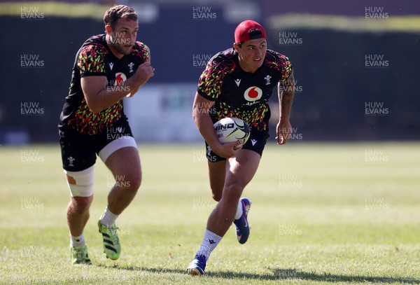 170726 - Wales Rugby Captains Run in Durban ahead of their Nations Championship game against South Africa tomorrow - Louis Rees-Zammit during training