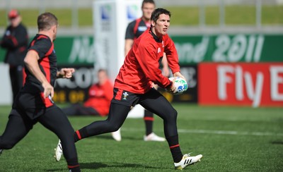 17.09.11 - Wales Rugby Captains Run - James Hook during training. 