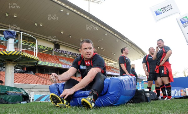 17.09.11 - Wales Rugby Captains Run - Shane Williams during training at Waikato Stadium. 