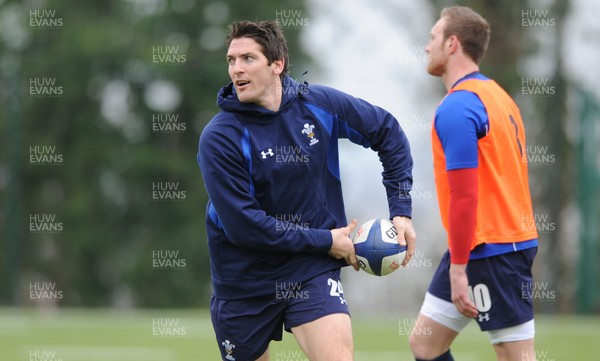 18.03.11 - Wales Rugby Captains Run - James Hook during training. 