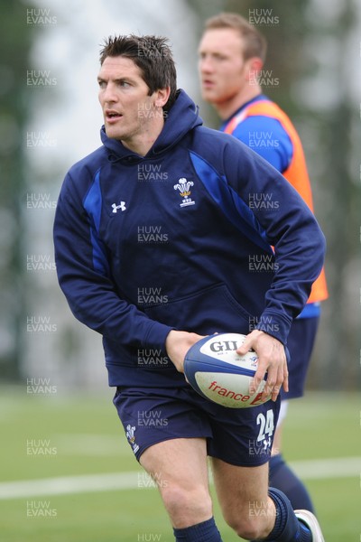 18.03.11 - Wales Rugby Captains Run - James Hook during training. 