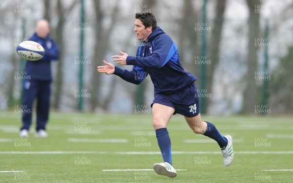 18.03.11 - Wales Rugby Captains Run - James Hook during training. 