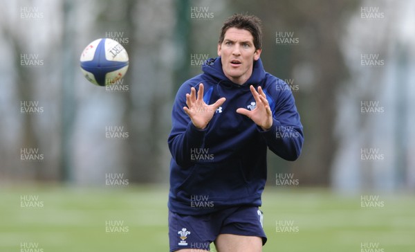18.03.11 - Wales Rugby Captains Run - James Hook during training. 