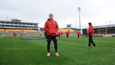 18.06.10 - Wales Rugby Captains Run - Andrew Bishop during a visit to Carisbrook, Dunedin. 