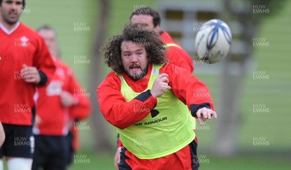 18.06.10 - Wales Rugby Captains Run - Adam Jones during training. 