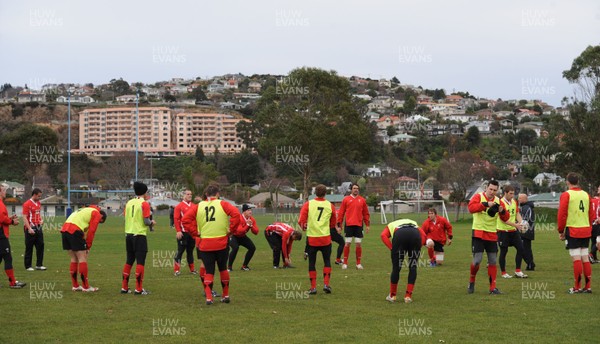 18.06.10 - Wales Rugby Captains Run - Wales players train at Kings High School, Dunedin. 