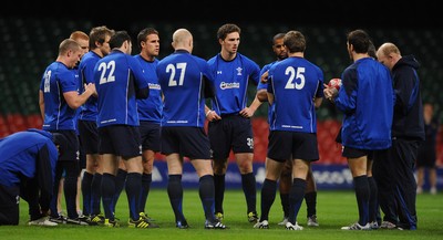 18.11.10 - Wales Rugby Training - George North during training. 